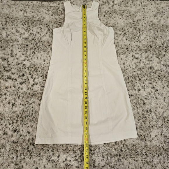 BHLDN SZ Med White Halter Helena Sleeveless Seamed Mini Lined Dress Zip Back - Picture 8 of 13